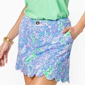 NWT Lilly Pulitzer Colette knit skort blue peri turtle package size 8